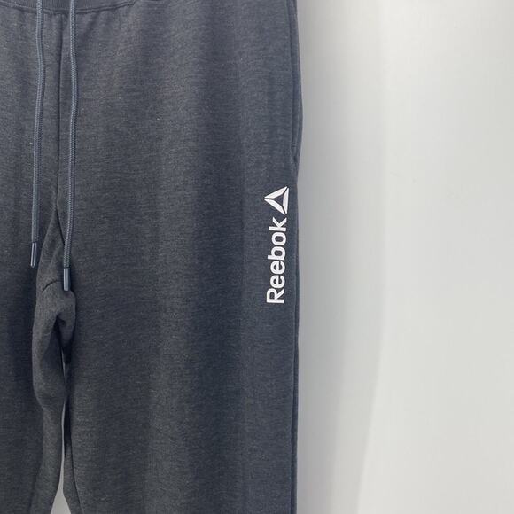 Reebok grey sweats joggers draw string waist casual athletic performance sz L - Picture 3 of 7